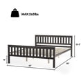 thumbnail image 2 of Costway Lit Plateforme Grand en Bois avec Tête de Lit et Pied de Lit Base de Matelas, 2 of 10