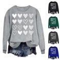 thumbnail image 1 of Yuyuzo Chandails en Molleton pour Femmes Décontractés Saint-Valentin Manches Longues Col Rond Ample Ajusté Mince Chandail Tops, 1 of 5