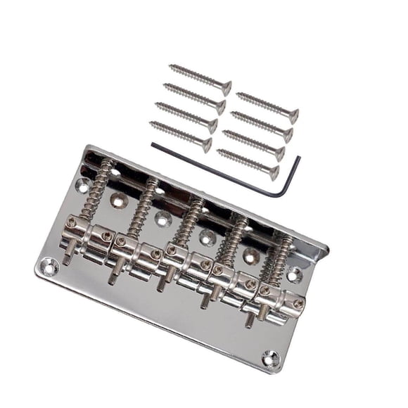 5 Saddles Bridge Screw Wrench for 5 String Electric Instruement Accs 5-String Electric Bass Replacement Silver