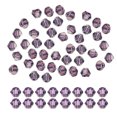 thumbnail image 1 of Uxcell 1600Pcs 4mm Bicone Glass Beads Small Faceted Purple, 1 of 6