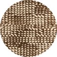 thumbnail image 1 of Ahgly Tapis Rond Abstrait Marron pour Intérieur, 3 Pieds Rond, 1 of 6