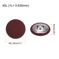 thumbnail image 2 of Unique Bargains 10pcs 40L Fabric Cloth Covered Button 25mm Round Metal Shank Sewing Buttons for Suits Dress Blouses, Caramel, 2 of 5