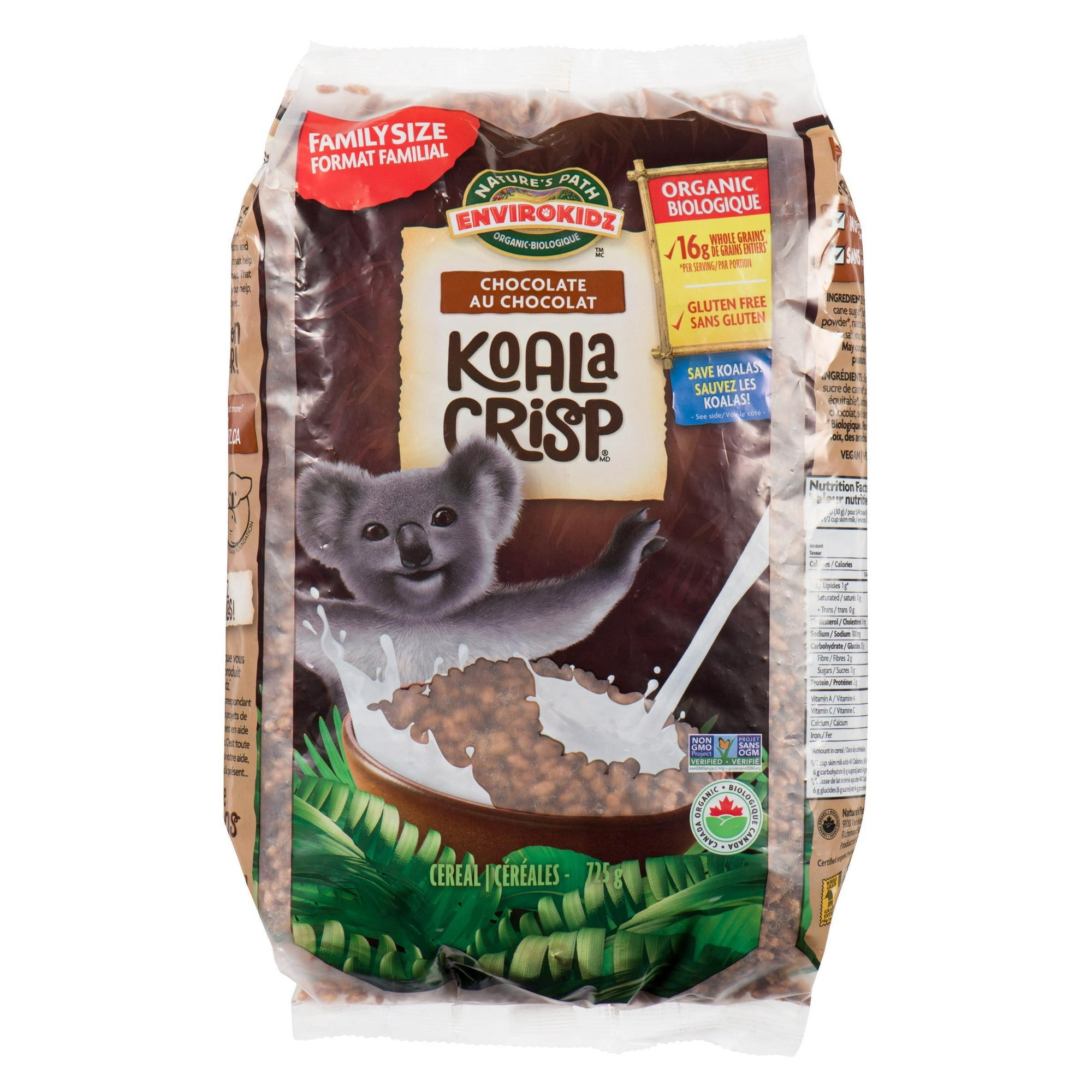 Nature's Path Envirokidz Organic Koala Crisp Cereal 725g EcoPac Bag
