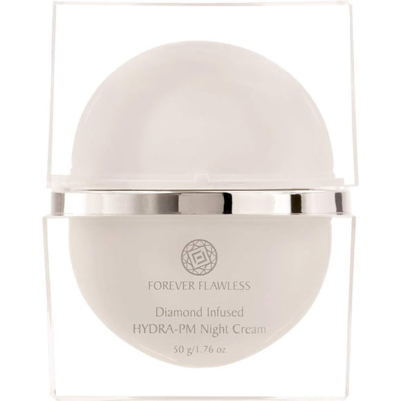 Forever Flawless HYDRA-PM Night Cream - Infused with Vitamins and 100% Natural Diamond Powder - Anti-Aging Anti-Wrinkle Face Cream for Men and Women - White Diamond Coll
