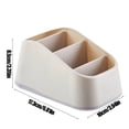 thumbnail image 3 of Gray Gray Desktop Storage Box With Dividers For Organizing Stationery And Small Essentials #S3gOS, 3 of 6