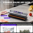 thumbnail image 4 of Food Vacuum Sealer Machine 90KPA 130W with Built-in Cutter, LED Digital display, 6 Food Sealer Modes for Food Storage with 20Pcs Seal Bags Kit, 4 of 12