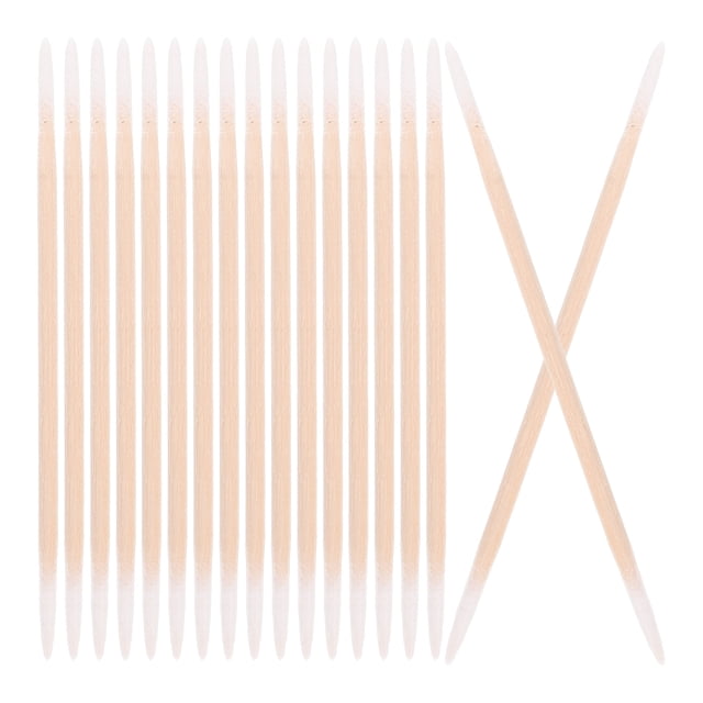 2pcs Pointed Shape Swabs Precision Tips Cotton Swabs Double Tipped Swabs Tattoo Swabs for Cleaning Beauty Use (100 pieces/bag)