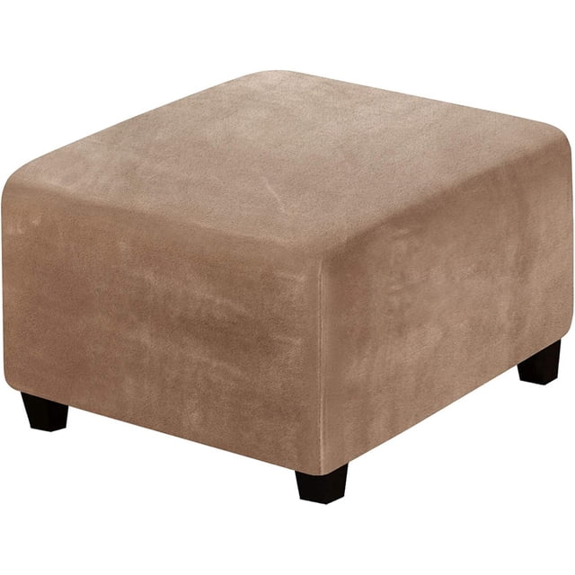 Gkeoshab Sofa Cover Square Ottoman Ottoman Slipcover Square Footstool Protector Storage Stool Ottoman Stretch With Elastic Bottom Feature Real Velvet Plush Fabric(Length:27 32 Inch) Home & Garden