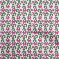 thumbnail image 1 of oneOone Velvet White Fabric Florals Sewing Craft Projects Fabric Prints By Yard 58 Inch Wide, 1 of 4