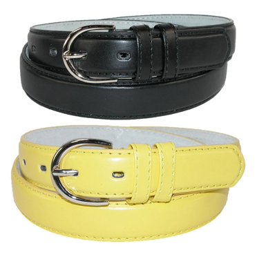 CTM® Ceinture Habillée en Cuir 1 1/8 Pouce (Lot de 2 Couleurs) (pour Femmes)