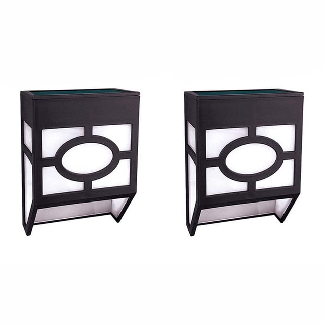 2Pcs Solar Powered Lights For House Outdoor Garden Fence Lamp