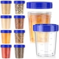 thumbnail image 2 of Clearance! Shiogb 120ml Salad Dressing Container 10Pc, Storage Rack, 4 Ounce Dressing Container Leak Proof Seasoning Container with Lid Reusable Screw Lid Plastic Container, 2 of 7