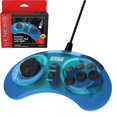thumbnail image 4 of Retro-Bit Officiel SEGA Genesis Manette d'Arcade à 8 Boutons avec Port USB pour PC et Mac - Bleu Transparent, 4 of 4