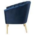 thumbnail image 4 of ACME Colla Velvet Upholstery Accent Chair in Midnight Blue and Gold, 4 of 7