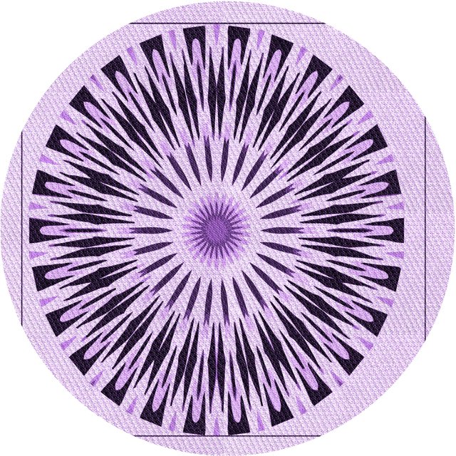 Ahgly Tapis Rond Lavable en Machine Intérieur Transitionnel Orchidée Violet, 5 Pieds Rond