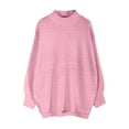 thumbnail image 5 of Hauts à Manches Longues pour Femmes Aguichant Décontractés Mode Femmes Couleur Unie Chandail à Manches Longues Col Rond Chandail Décontracté Hauts, 5 of 5