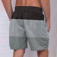 thumbnail image 3 of Plebaso Men's Color Block Shorts Beachwear Vacation Shorts Drawstring Summer Casual Shorts with Pockets, 3 of 4