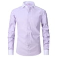 thumbnail image 1 of AherBiu Plus Size Mens Dress Shirts Long Sleeve Button down Regular Fitted Wrinkle Free Shirt Business Formal Shirts, 1 of 2