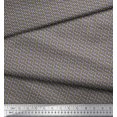 thumbnail image 2 of Soimoi Modal Satin Fabric Diamond & Cross Sign Shirting Print Fabric by The Yard 42 Inch Wide, 2 of 3