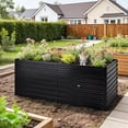 thumbnail image 2 of Outsunny 5' x 3' x 2' Raised Garden Bed, Galvanized Planter Box Black, 2 of 10