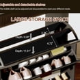 thumbnail image 2 of Fluted Shoe Storage Cabinet, Narrow Shoe Organizer with 3 Flip Drawers & 2 Drawer, Wooden Shoe Rack for Entryway, Hallway, Curved Profile Design, 2 of 9
