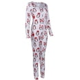 thumbnail image 3 of Womens One Piece Sleepwear Cartoons Print Pajamas Jumpsuit Rompers, 3 of 4