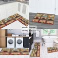 thumbnail image 2 of Coffee Farmhouse Plaid Style Kitchen Mats for Floor Water Proof Non-Slip, Absorbent Mats Set Of 2 for Sink Waterproof Runner Rug for Laundry Room,kitchen Mats 17.7x24+17.7x48inch, 2 of 7