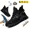 thumbnail image 3 of MesaSe Universal Comfort Safety Shoes - Breathable  Puncture-Resistant  Anti-Smashing  Round Toe  EVA Sole  Fabric Upper  Lace Closure  Solid Color  Durable Industrial & Construction Boot, 3 of 5