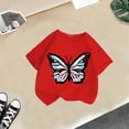 thumbnail image 2 of GPOECD Girls Summer Casual Cute Graphic Print Round Neck Short Sleeve Tee Shirt Top Red,3-4 Years, 2 of 4