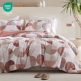 thumbnail image 2 of Regency Heights Full/Queen Size Comforter Set, Terracotta Bedding Set for All Seasons, 3-Piece Round Geometric Print Bedding Comforter Set, 2 of 9