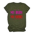 thumbnail image 2 of Pompotops T-Shirt Décontracté à Manches Courtes pour Femmes avec Imprimé Lettre, 2 of 7