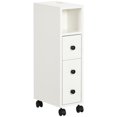 thumbnail image 1 of kleankin Armoire de Salle de Bain Mince, Armoire de Rangement de Salle de Bain avec Roulettes, 1 of 10