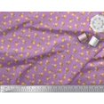 thumbnail image 3 of Soimoi Purple Silk Fabric Stripe & Orange Fruits Decor Fabric Printed Yard 42 Inch Wide, 3 of 6