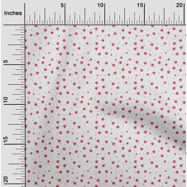 Tissu de Viscose Georgette Pomme Point et Fleur Imprimé Floral 1 Yard 42 Inch Wide