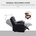 thumbnail image 4 of HOMCOM Fauteuil Inclinable pour Salon avec Repose-Pieds et Poches Latérales, 4 of 10