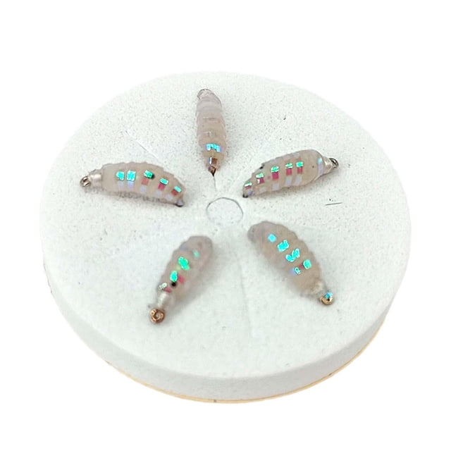 relayinert 5Pcs Fly Fishing Lures Trout Lures Baits Artificial 14 High Simulation Portable Size White 14#