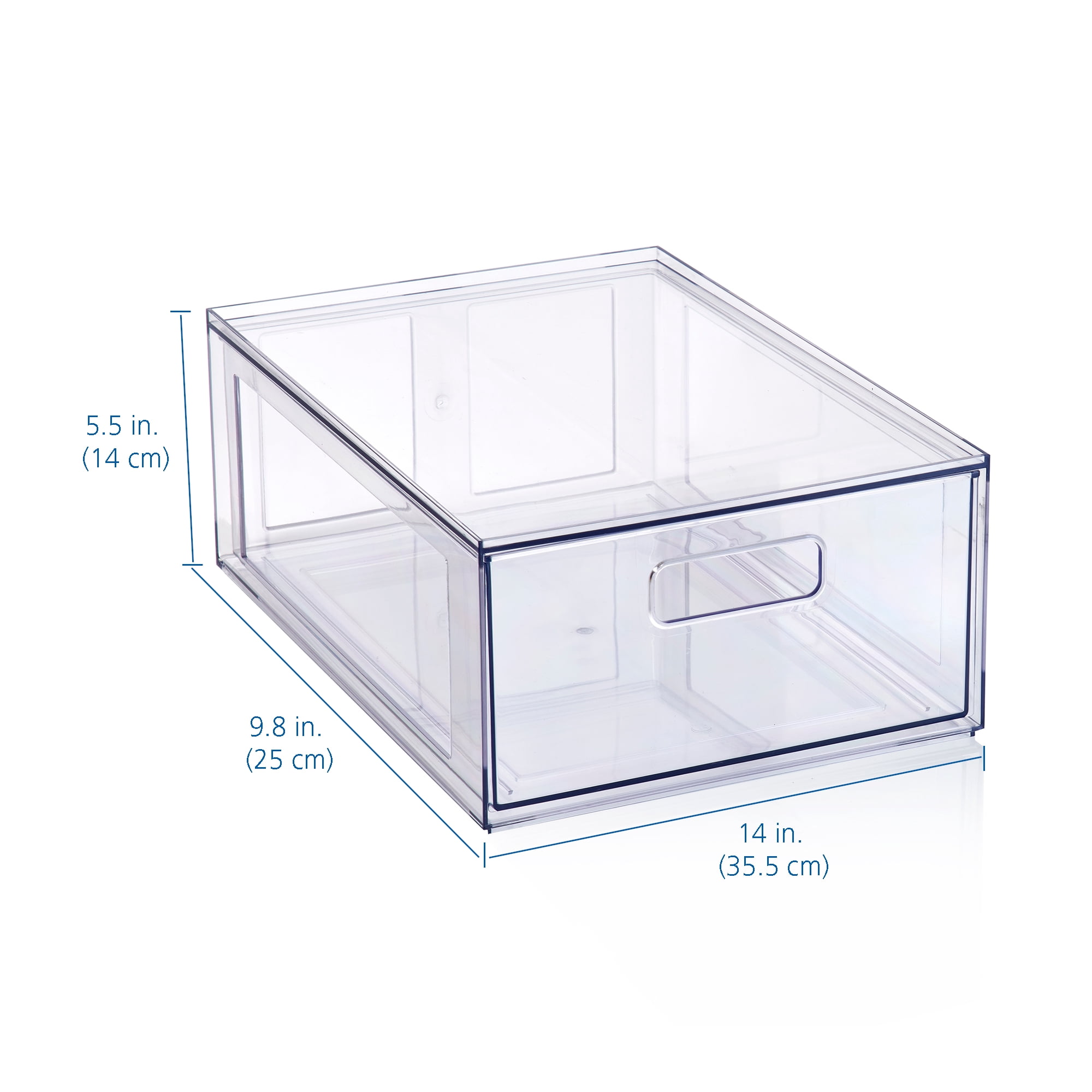 Mainstays transparent plastique brillant tiroir placard taille moyenne, taille adulte