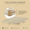 thumbnail image 2 of Hercules 4" Low Profile Foundation Mattress Box Spring Replacement, Twin XL, 2 of 8