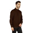 thumbnail image 3 of Bestman Solid Button Down Shirt For Men Long Sleeve With Patch Pocket Formal Business Wear, 3 of 7