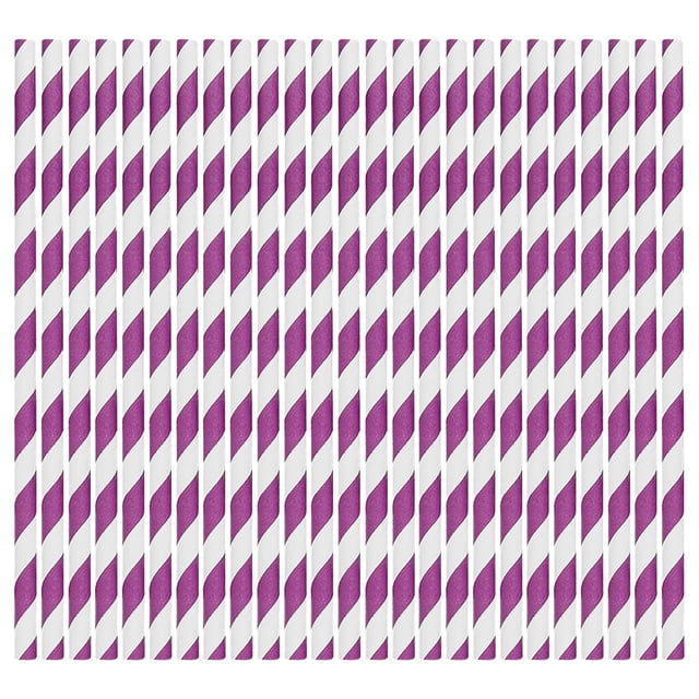 Meitianfacai 100PCS Paper Straws Assorted Colors Striped Drinking Straws For Shakes Cocktail Coffee