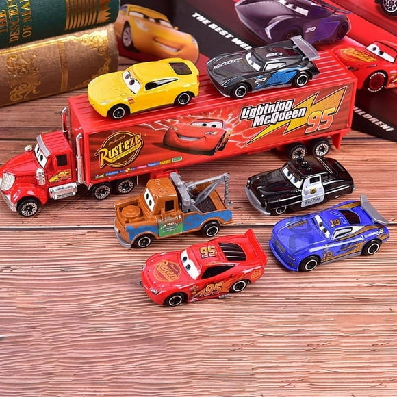7Pcs/Set Lightning Mcqueen Jackson Storm Mack Uncle Truck Diecast Metal Car Model