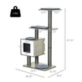 thumbnail image 3 of PawHut Cat Tree Cat Condo with Scratching Post Grey 47", 3 of 10