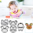 thumbnail image 4 of Liquidation! Assiettes pour Enfants en Acier Inoxydable KITTEHIGM, Plateau de Dîner 3 Sections 304, Plateau de Contrôle de Régime, Plateau de Repas Mignon Divisé Offre Éclairée Offres du Jour, 4 of 5