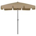thumbnail image 4 of vidaXL Parasol de Plage Taupe 200x125 cm, 4 of 5