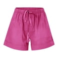 thumbnail image 3 of Cameland Womens Shorts Comfy Drawstring Elastic Waist Shorts Summer Casual Loose Solid Mid Rise Sports Short Pants with Pockets on, 3 of 4