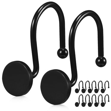 12 Pcs Crochets de Rideau de Douche Crochets de Douche en Métal Anneau de Douche Glissant Crochets Suspendus