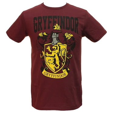 Harry Potter T-Shirt pour Homme avec Écusson de la Maison Gryffondor (Grand)