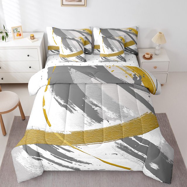 YST Gradient Abstract Vintage Comforter Set, 7-Piece, King