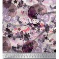 thumbnail image 1 of Soimoi Silk Fabric Star,Skull & Texture Printed Fabric 1 Yard 42 Inch Wide, 1 of 3