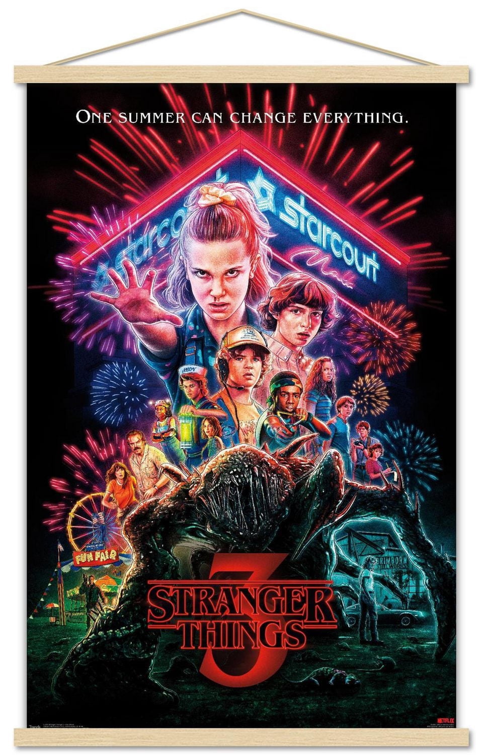 Netflix Stranger Things: Season 3 - One Sheet Wall Poster, 22.375" x 34"